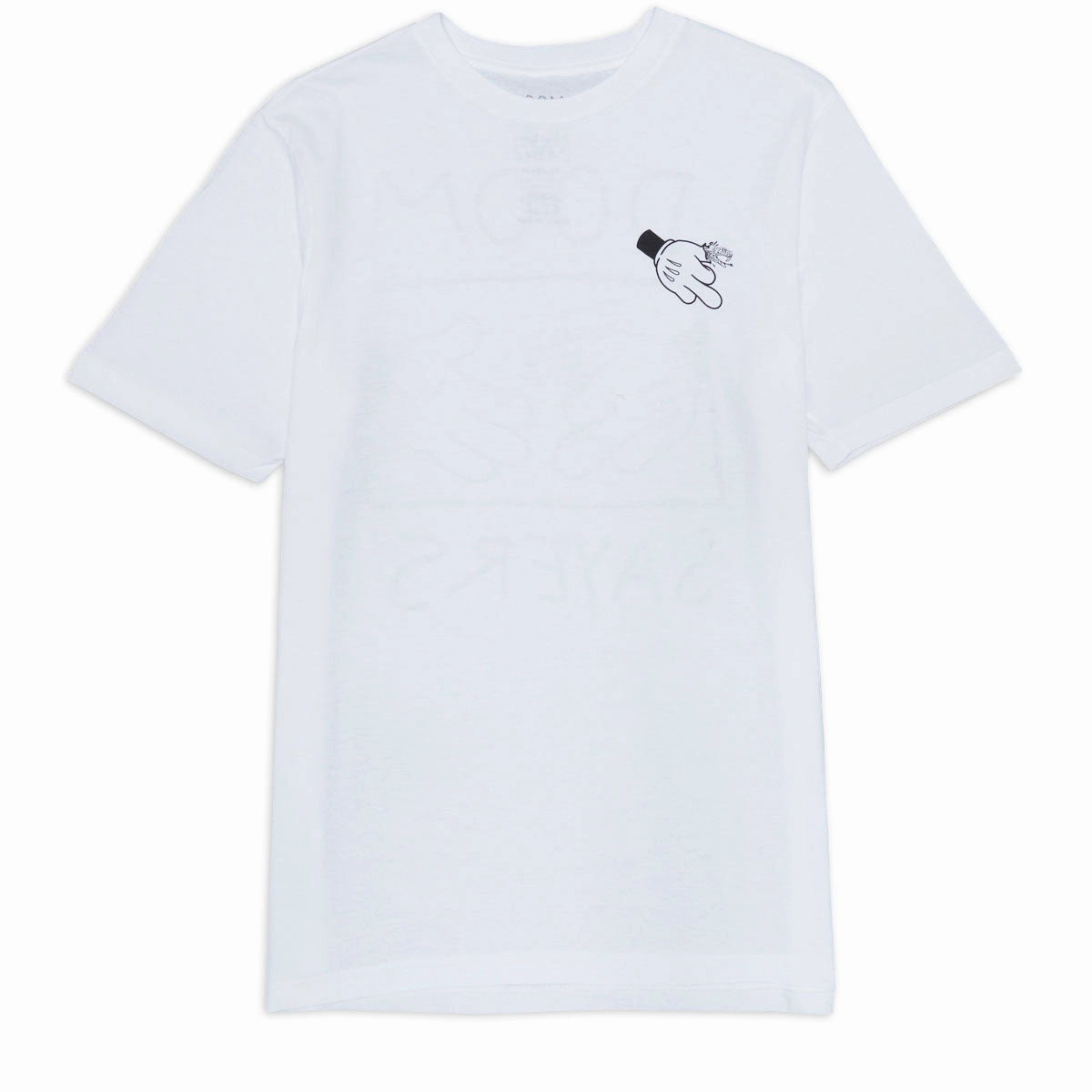 Zero Waste Production Workout Gear Doom Sayers Cartoon Bird T-Shirt - White