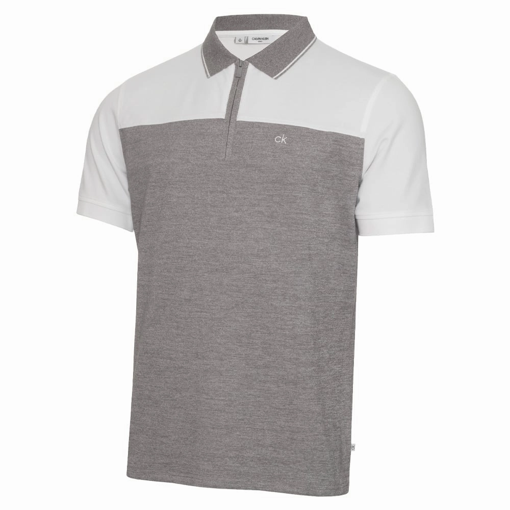Easygoing Wear Calvin Klein Morris Polo Shirt - Grey Marl/White
