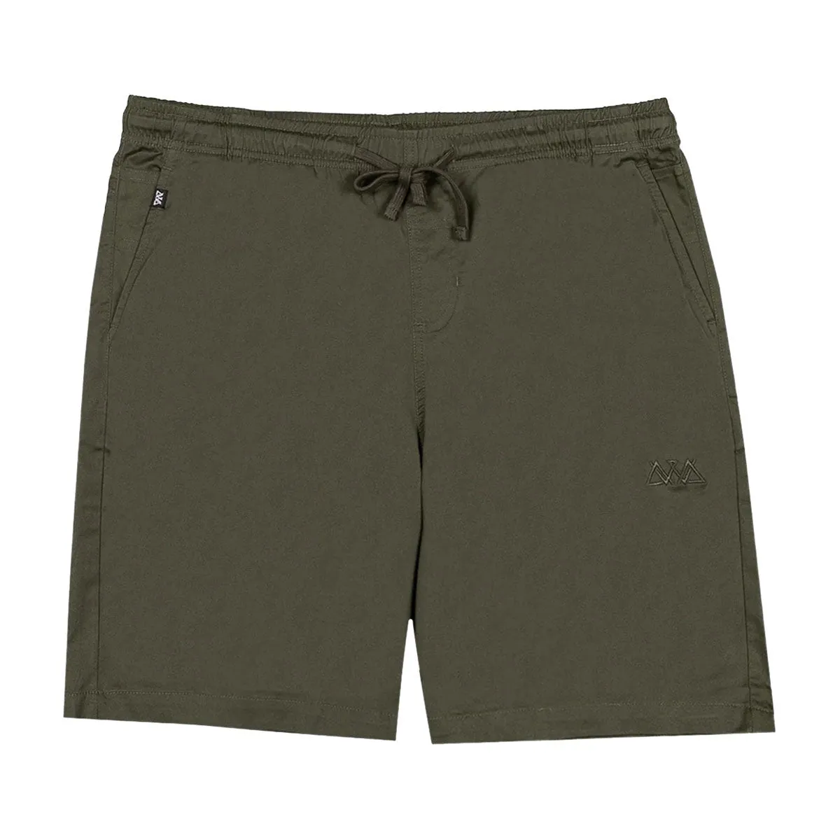 AVVA Covina Beach Shorts - Olive Erasable Logo Patch Comfort-First
