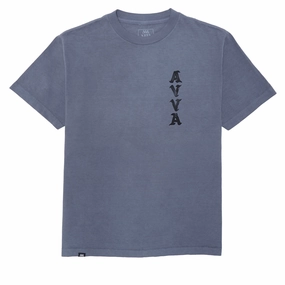 AVVA Vertical Bounds T-Shirt - Faded Indigo Gym clothing