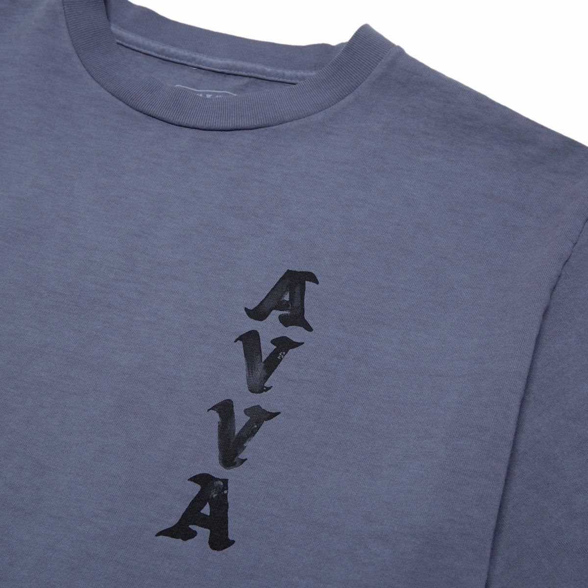 Modern Style Trend Organic Cotton Blend AVVA Vertical Bounds T-Shirt - Faded Indigo