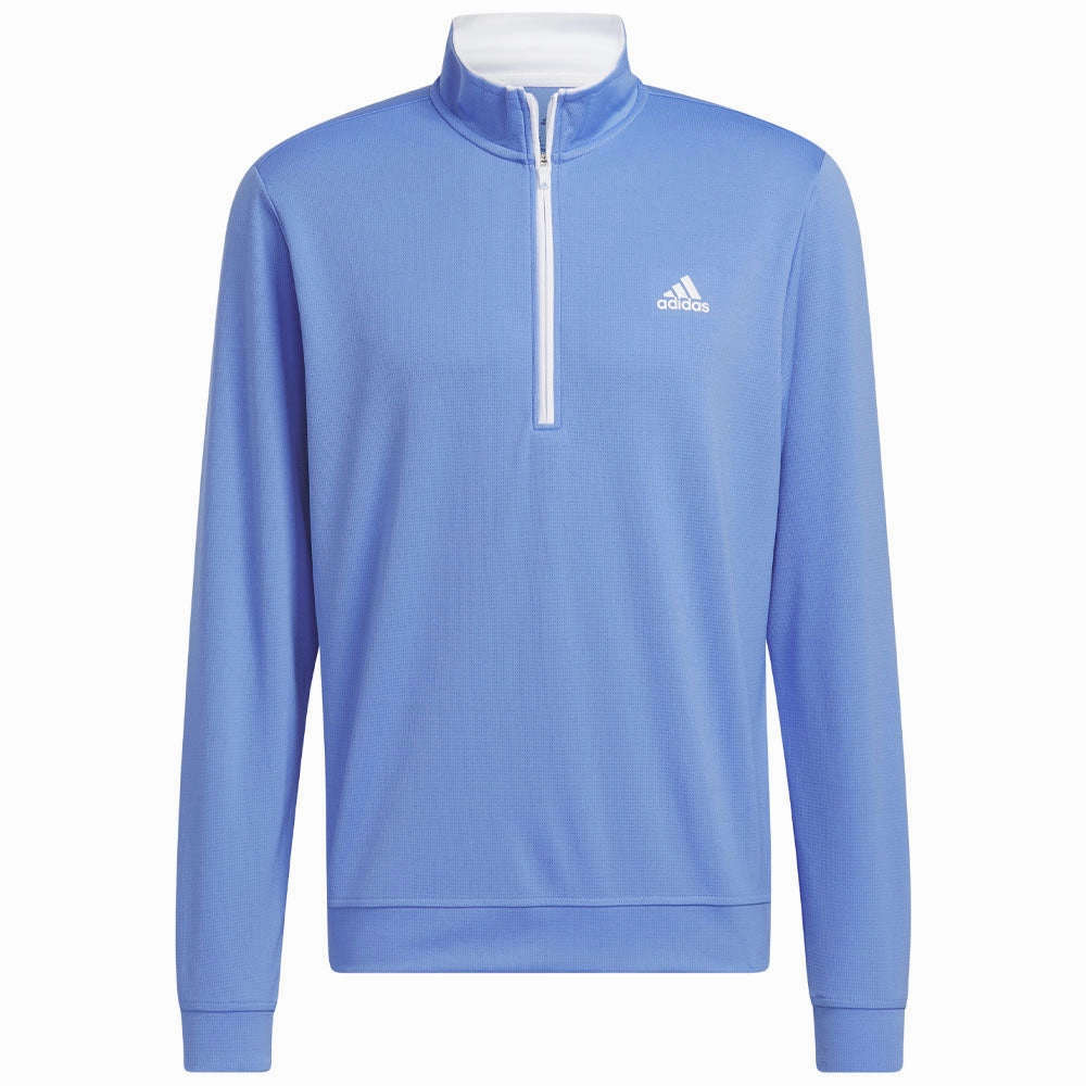 goes with sneakers adidas Lightweight 1/4 Zip Pullover - Blue Fusion
