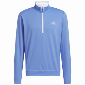 goes with sneakers adidas Lightweight 1/4 Zip Pullover - Blue Fusion