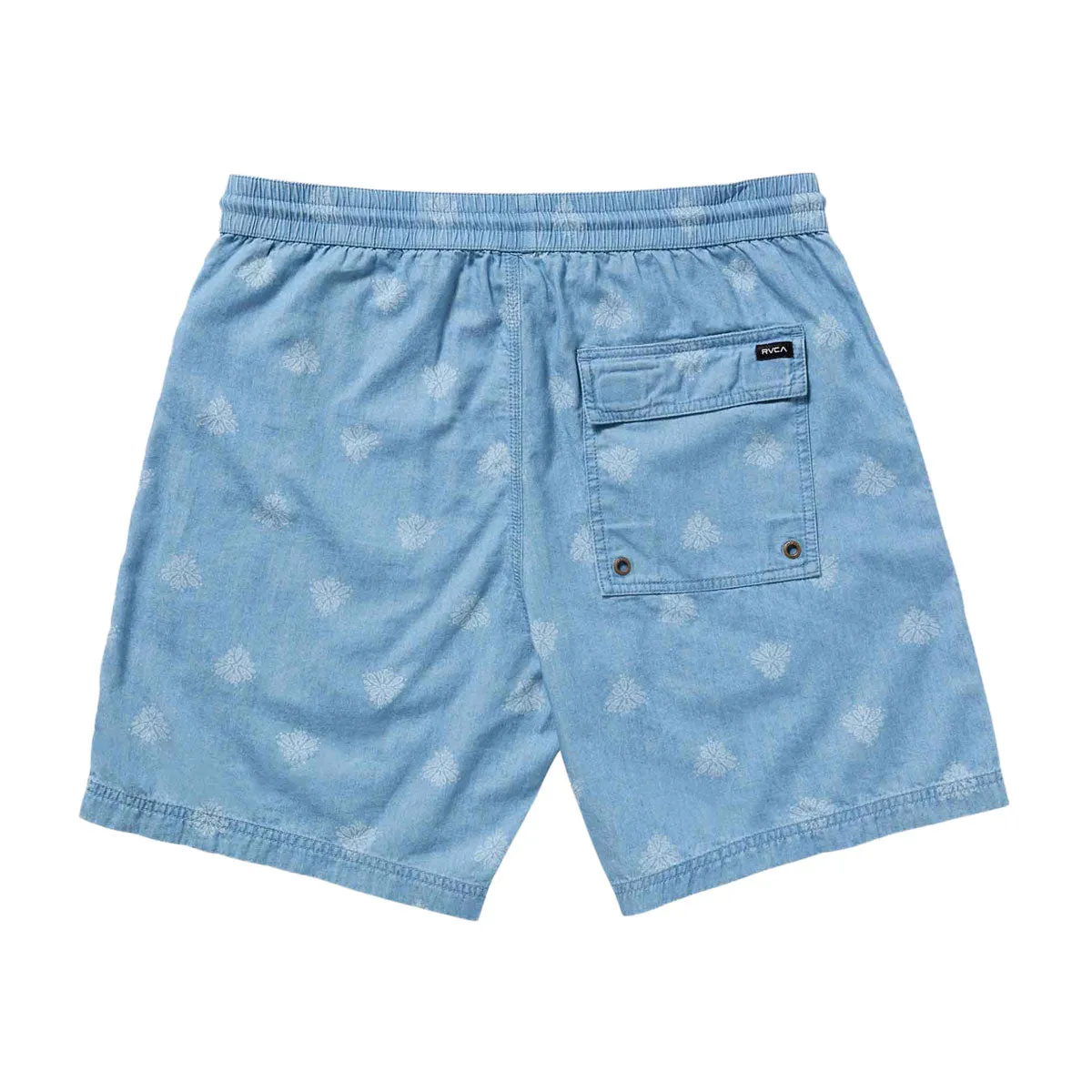 RVCA Escape Elastic Chambray 17 Shorts - Washed Chambray slim fit