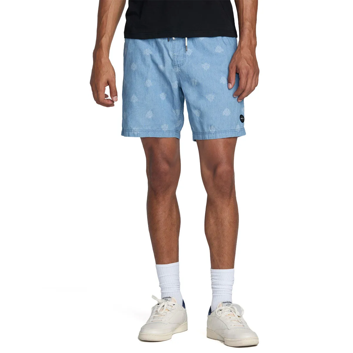 RVCA Escape Elastic Chambray 17 Shorts - Washed Chambray poolside fashion