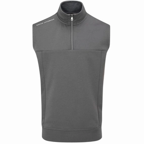 Oscar Jacobson Hawkes 1/4 Zip Sleeveless Pullover - Charcoal Sports Apparel product rhinestone glamour