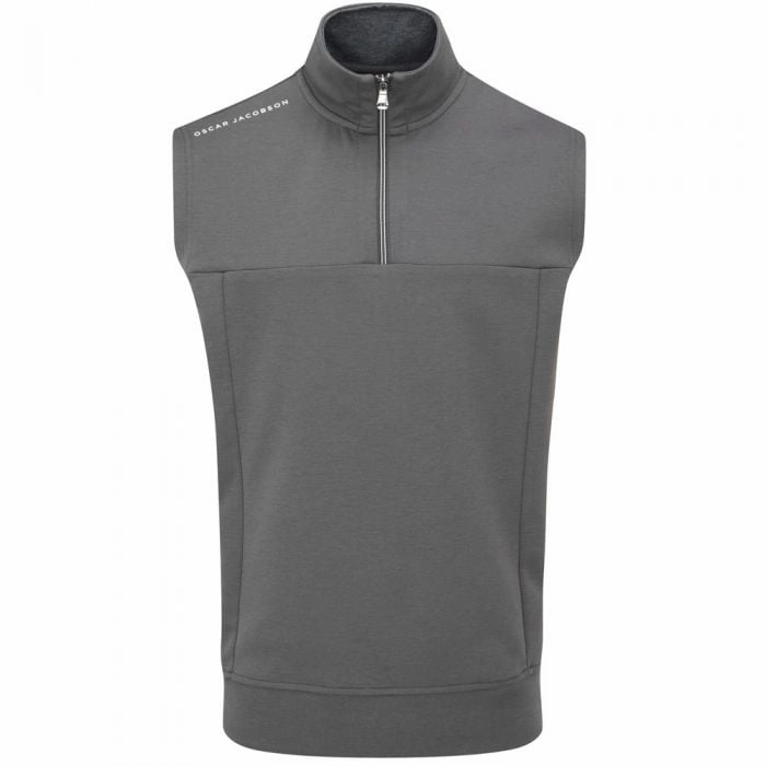 Oscar Jacobson Hawkes 1/4 Zip Sleeveless Pullover - Charcoal Sports Apparel product rhinestone glamour