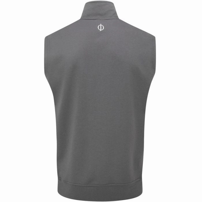 Lightweight Comfort Oscar Jacobson Hawkes 1/4 Zip Sleeveless Pullover - Charcoal