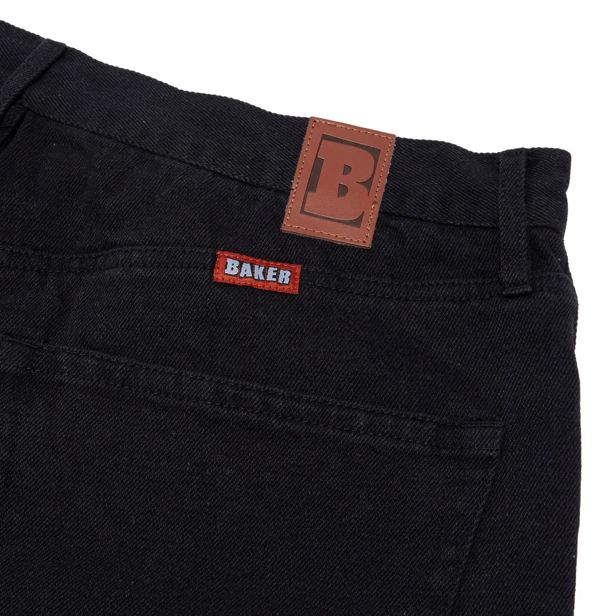 slim fit striped shorts Baker Warner Denim Shorts - Black