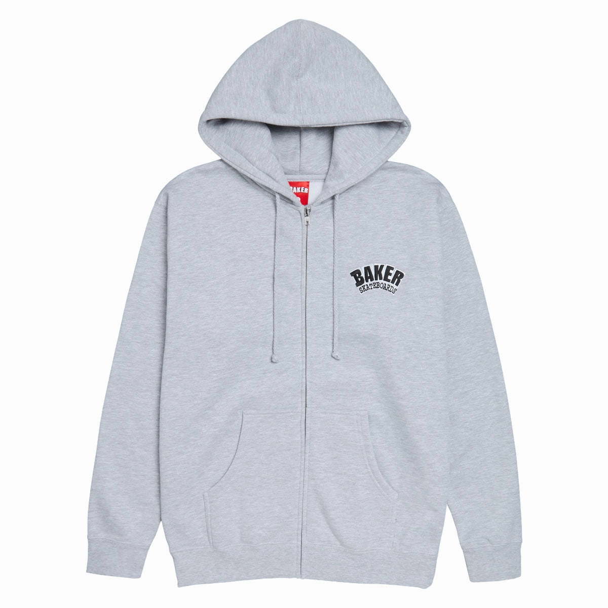 Weekend Brunch Baker Arch Logo Zip Up Hoodie - Heather Grey