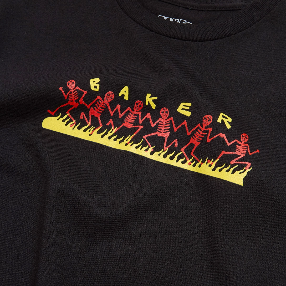 Versatile and Stylish Simple Wear Baker Dancing Skellies T-Shirt - Black