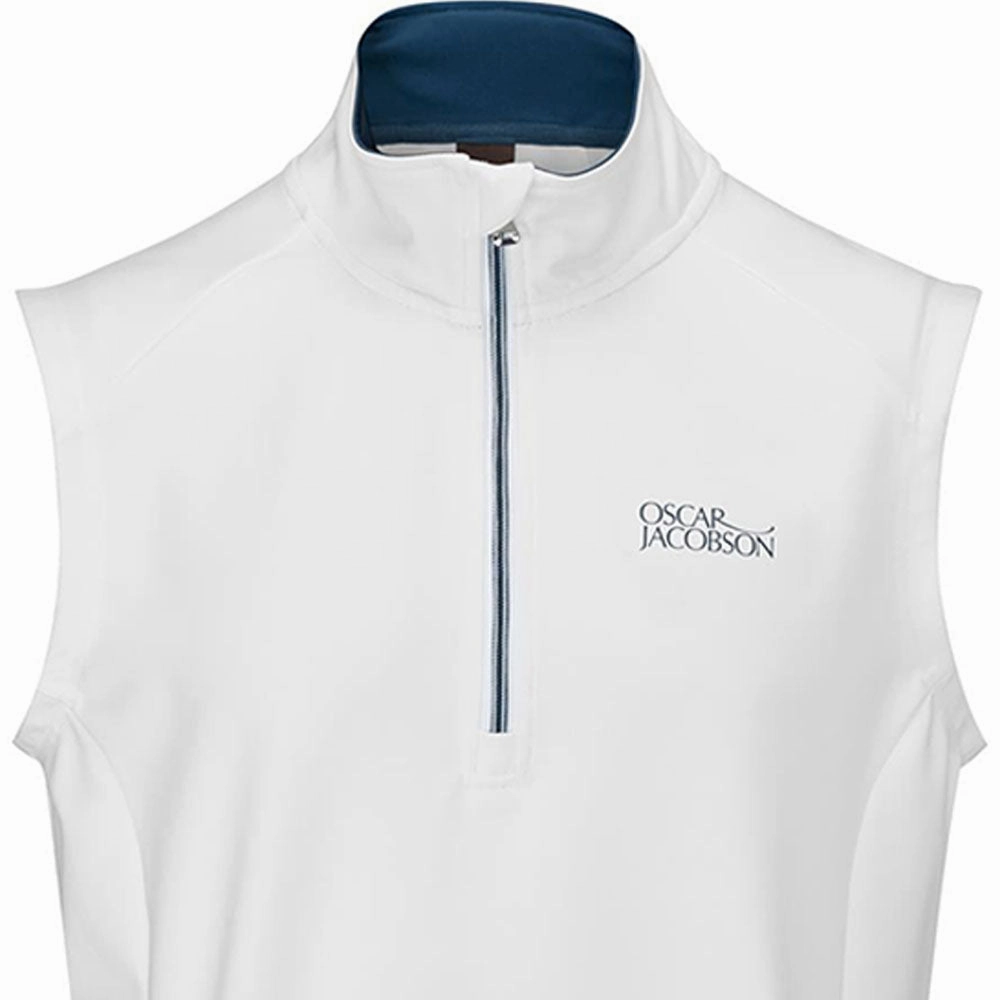 Long Sleeve product luxury factor Oscar Jacobson Trent Tour Sleeveless Midlayer - White