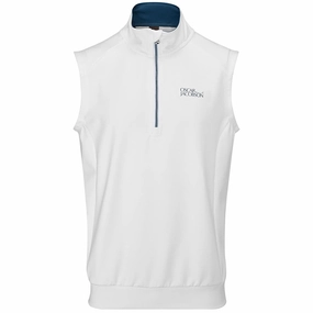 Stylish Hoodie appropriate for work Oscar Jacobson Trent Tour Sleeveless Midlayer - White
