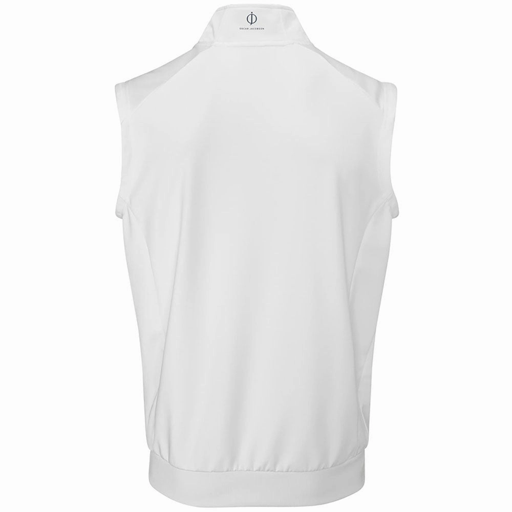 Oscar Jacobson Trent Tour Sleeveless Midlayer - White Cozy Coverage