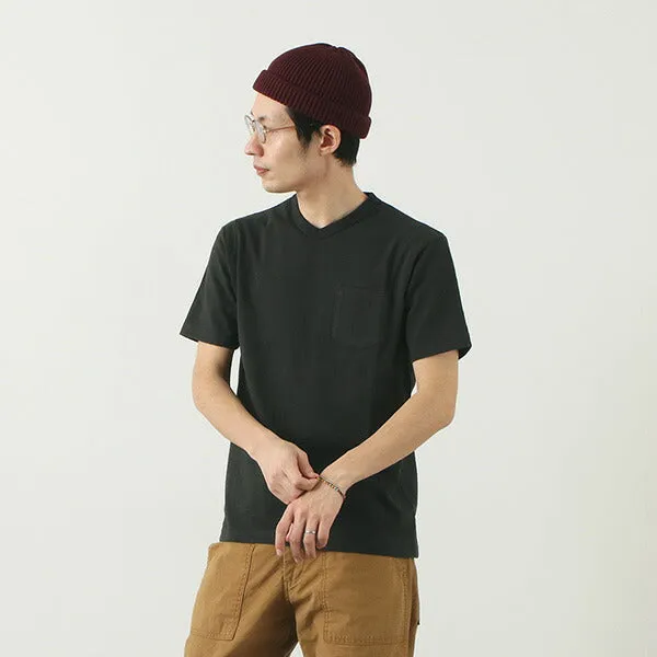 BARNS / BR-1101 Loopwheel Jersey Short Sleeve V-neck Loose Fit