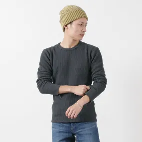 BARNS / BR-3050 Big Waffle Long Sleeve Thermal / T-shirt Yarn Dyed Fabric