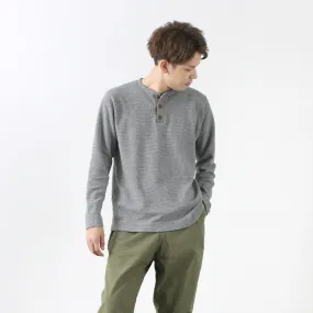 BARNS / Spun Milled Henley Neck Long Sleeve T-Shirt Fun and Playful Weekend Wear