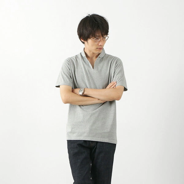 SoftenedNeckline BARNS / Cozun Knit Vintage Skipper Polo Shirt
