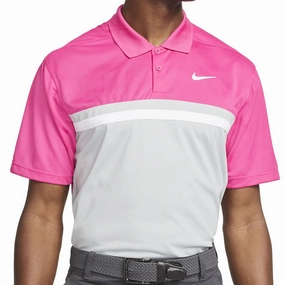 Nike Dri-FIT Victory Polo Shirt - Active Pink/Light Smoke Grey/White Effortless Wearable