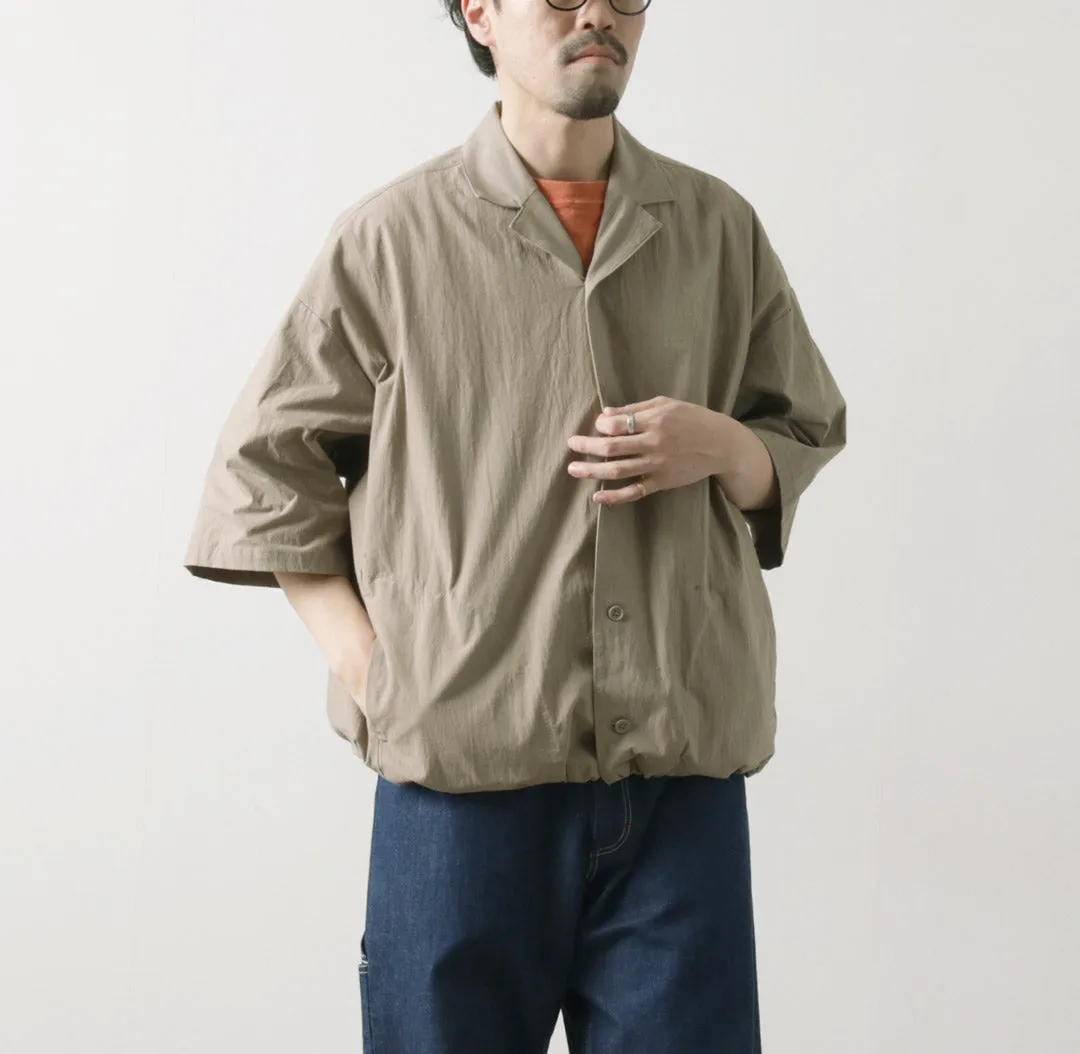 BASISBROEK / Doren Open Collar Shirt Holiday Travel Eye-Catching Pattern