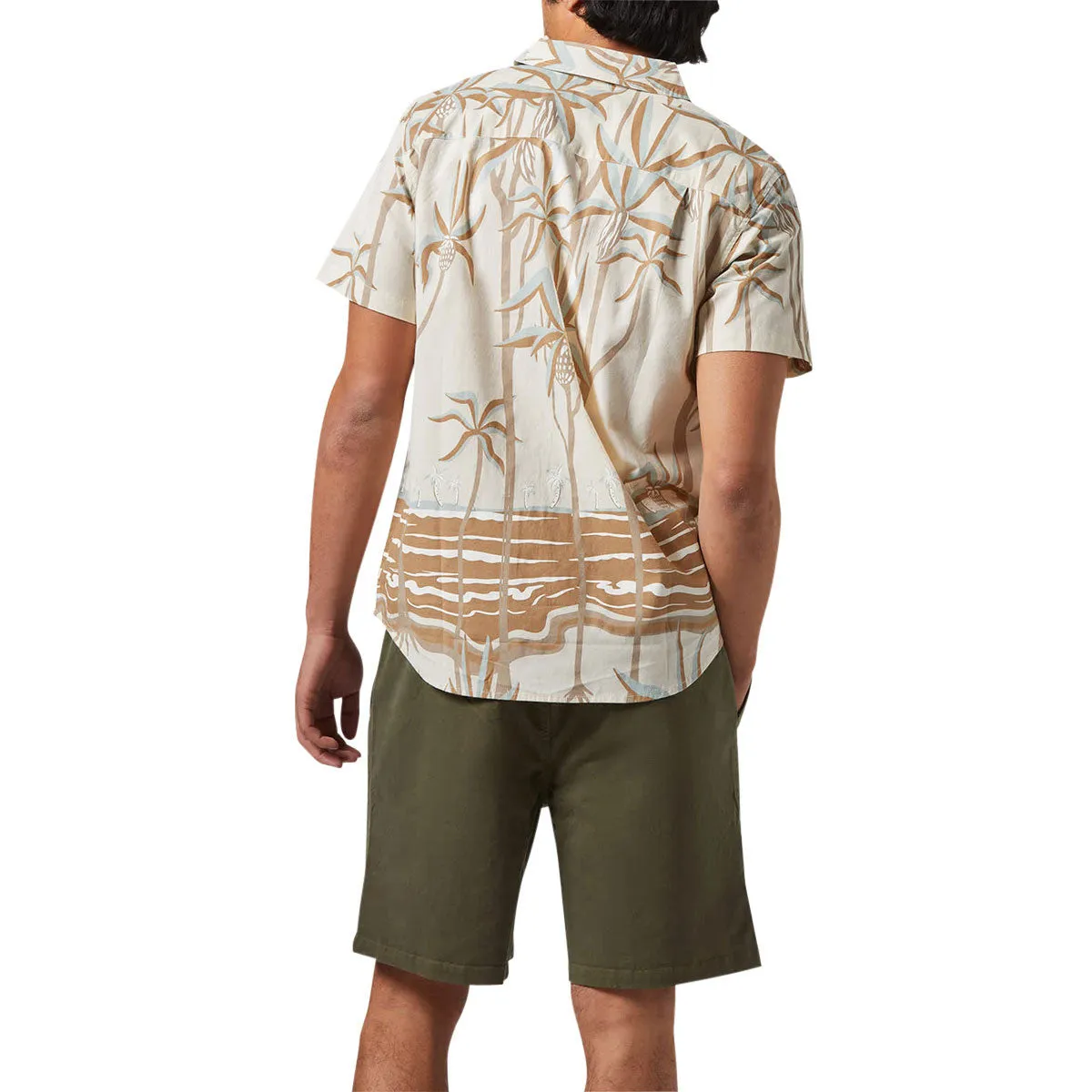 Standalone Option Minimalist Design Brixton Charter Print Shirt - Whitecap Scenic Trip