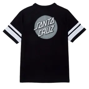 Santa Cruz Bond Henley Shirt - Black/White Fitted Silhouette