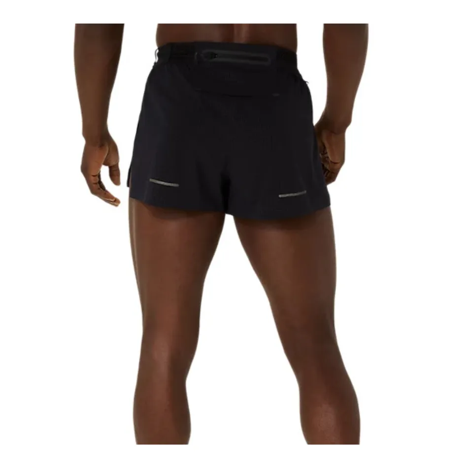 shrink-resistant kids wear ASICS Men's Metarun Split Short in Black AW25