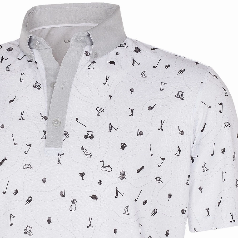 Trendy Apparel Galvin Green Miro V8  Polo Shirt - White/Black