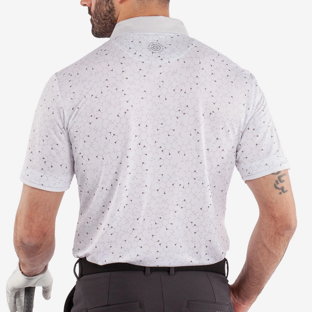 Galvin Green Mannix Polo Shirt - White/Cool Grey Comfortable texture