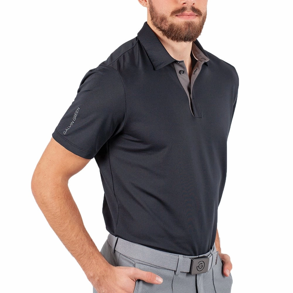 Outdoor Adventure Stain Resistant Galvin Green Milan Polo Shirt V8  - Black