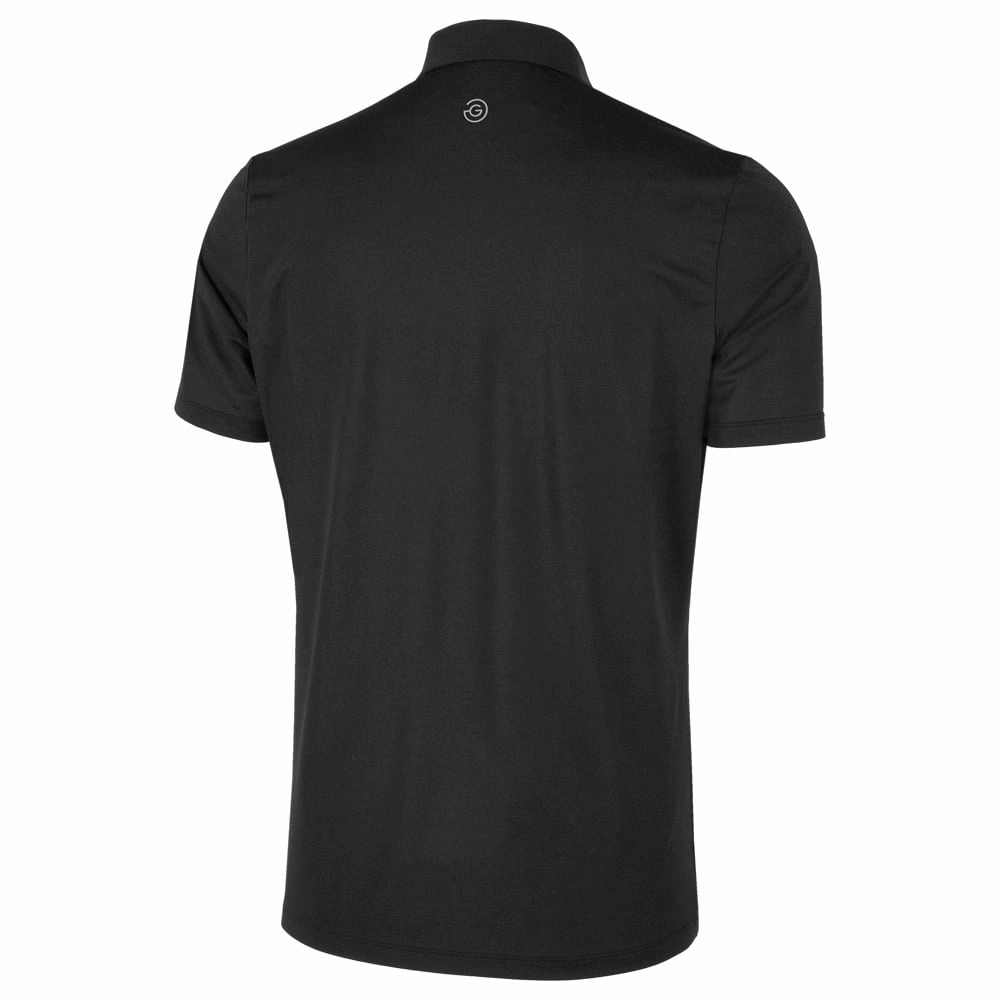 Relaxed Smart Seamless Edging Galvin Green Milan Polo Shirt V8  - Black