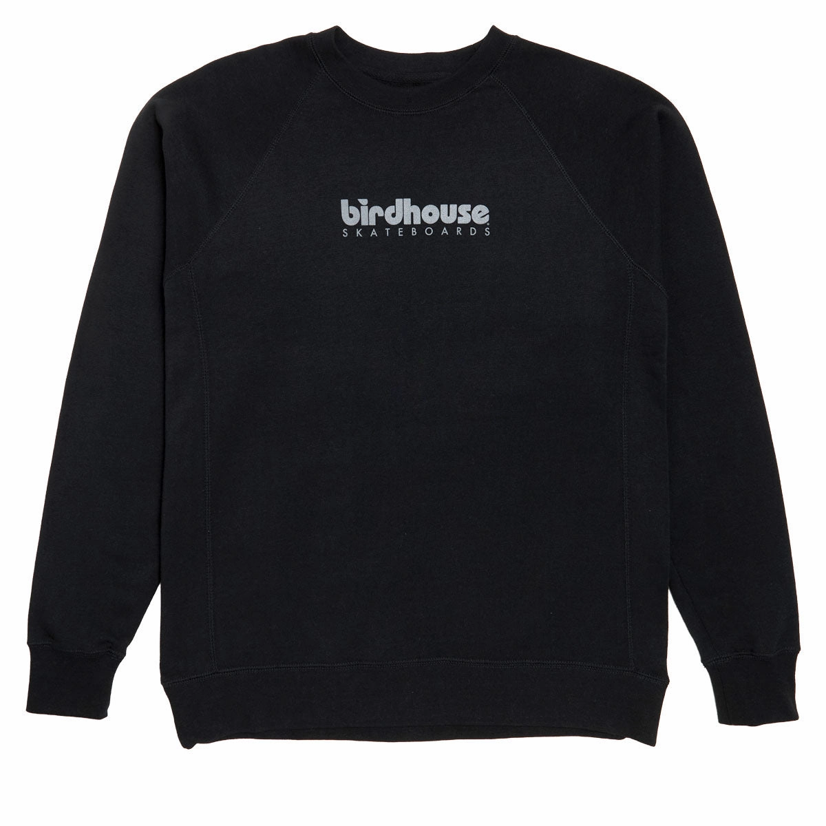 Birdhouse Logo Sweatshirt - Black Bonded Seam Construction Double Stitched Seams