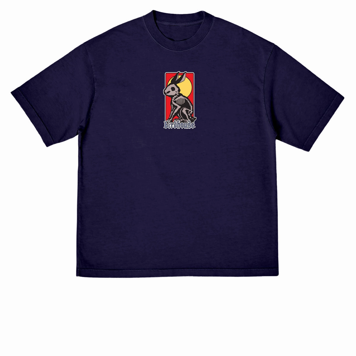Seam Free Shoulders Everyday Style Birdhouse X-Ray Tee T-Shirt - Navy