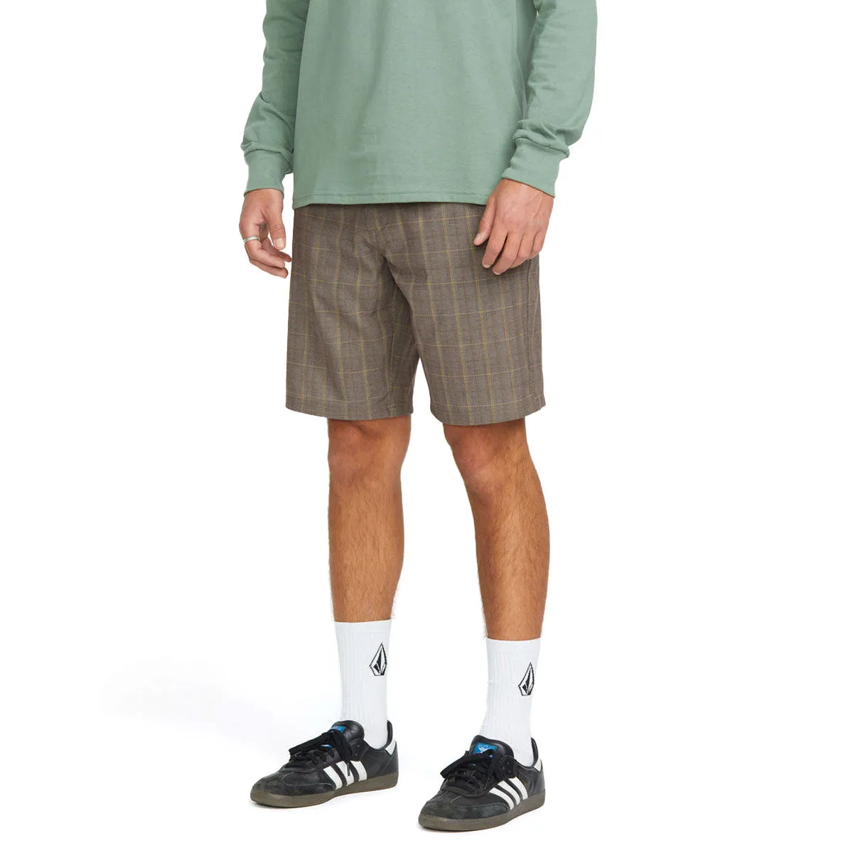 Volcom Mix Frickin Cross Shred 20 Shorts - Dark Khaki high waisted
