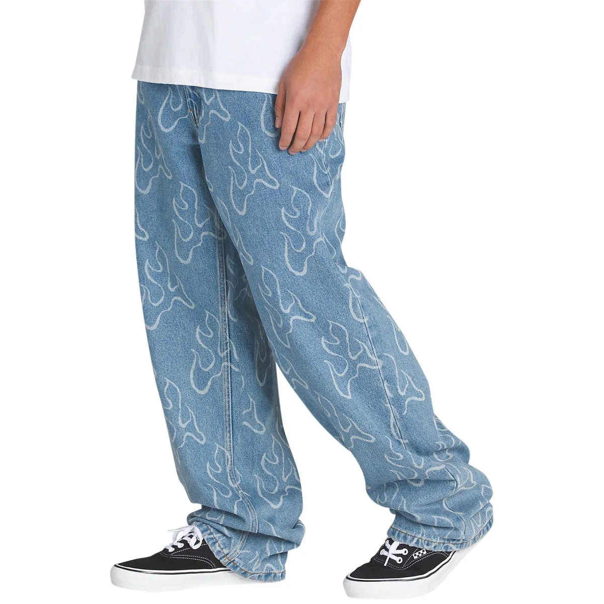 Vans Check-5 Blaze Loose Denim Jeans - Stonewash Blue Breathable Design Travel Friendly