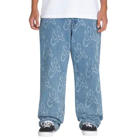 Adjustable Waist Vans Check-5 Blaze Loose Denim Jeans - Stonewash Blue
