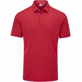 Boat neck style Stylish Layering Ping Halcyon SensorCool Polo Shirt - Poppy Multi