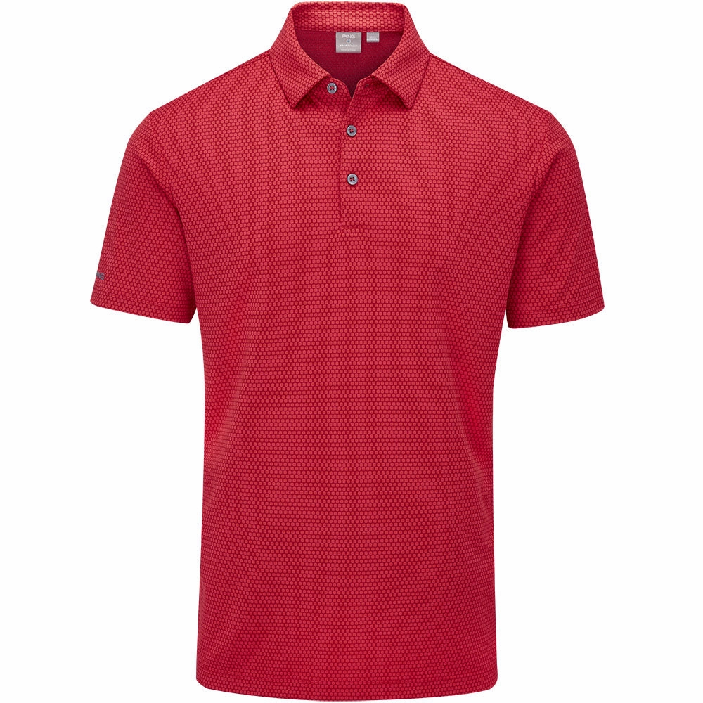 Boat neck style Stylish Layering Ping Halcyon SensorCool Polo Shirt - Poppy Multi