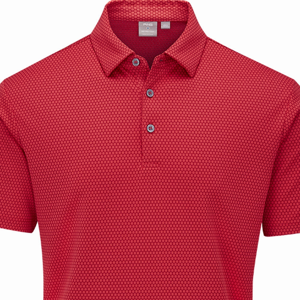 Ping Halcyon SensorCool Polo Shirt - Poppy Multi Easy-to-Style Top