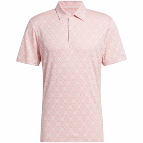 Comfy Layer Wear adidas Ultimate365 Tour HEAT.RDY Jacquard Polo Shirt - Sandy Pink
