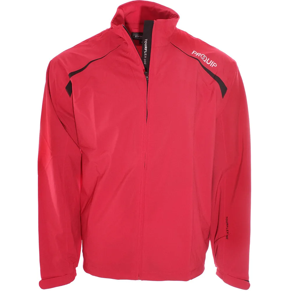 Taped Neckline Ergonomic Sleeve Shaping ProquipTourflex 360 Full Zip Waterproof Jacket - Dark Red/Black