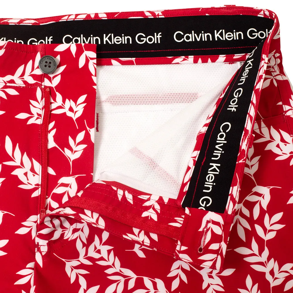 Everyday Style Durable Hem Finishing Calvin Klein Printed Genius Shorts - Red/White