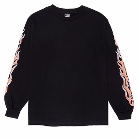 Deathwish Flame Long Sleeve T-Shirt - Black Seasonal Trend