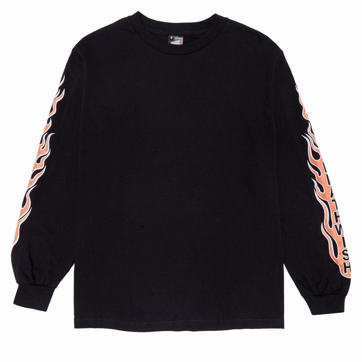 Deathwish Flame Long Sleeve T-Shirt - Black Thermal Regulation Layer Sublimation Resistant Fabric