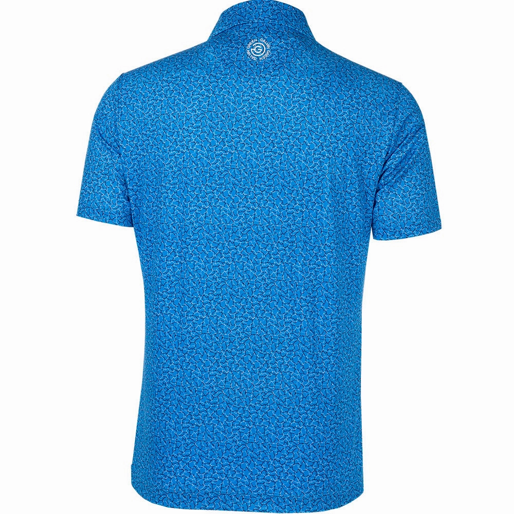 Flexible Neckline Galvin Green Mani Ventil8  Polo Shirt - Blue