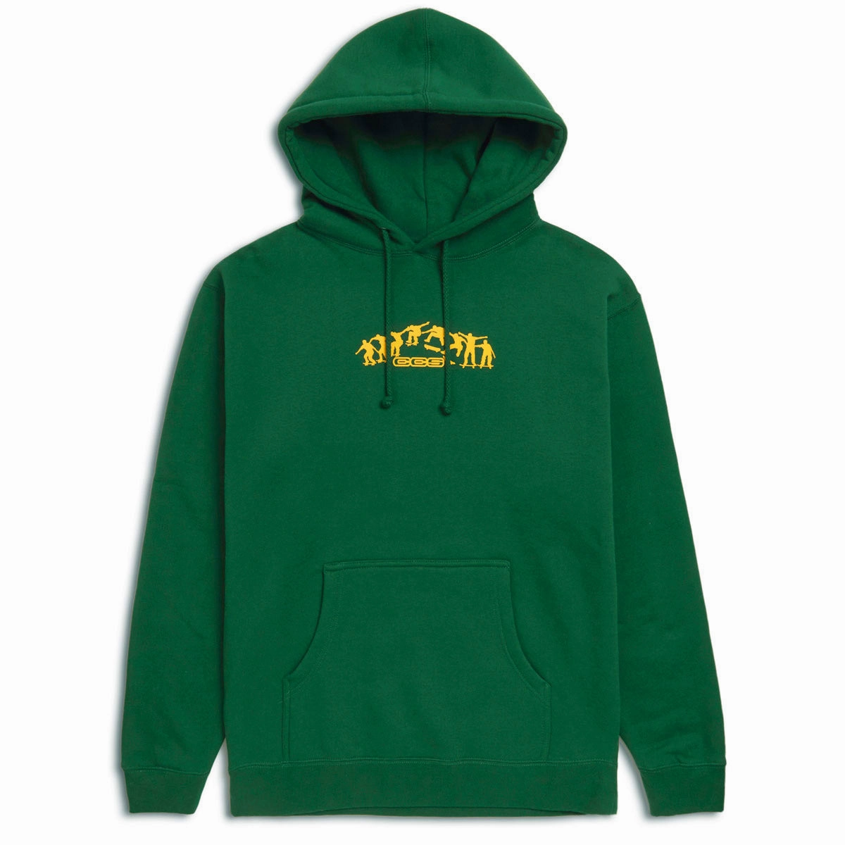 CCS Kickflip Logo Pullover Hoodie - Forest/Yellow Recycled materials