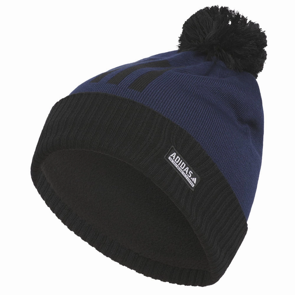 adidas COLD.RDY Three Stripe Pom Beanie - Collegiate Navy Smooth Texture Low Key Look