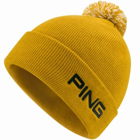 Ping Cresting Knit Beanie Hat - Sulphur Sleek Style