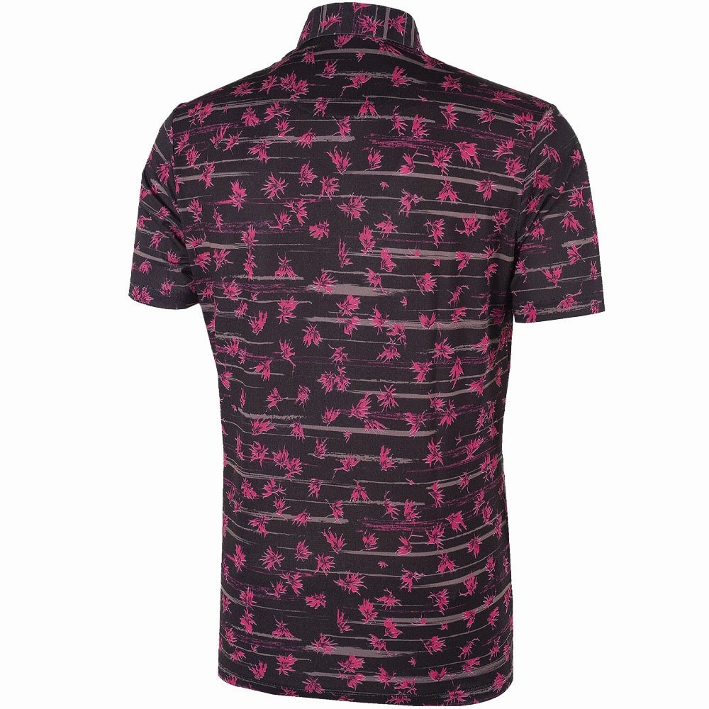 dry cleanable Layering Options Galvin Green Malik Ventil8  Polo Shirt - Pink/Black