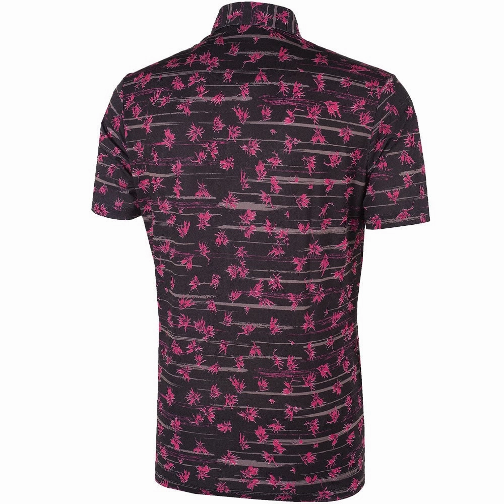 Recycled Material Tear Resistant Knit Galvin Green Malik Ventil8  Polo Shirt - Pink/Black